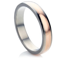Bi-metal engagement rings